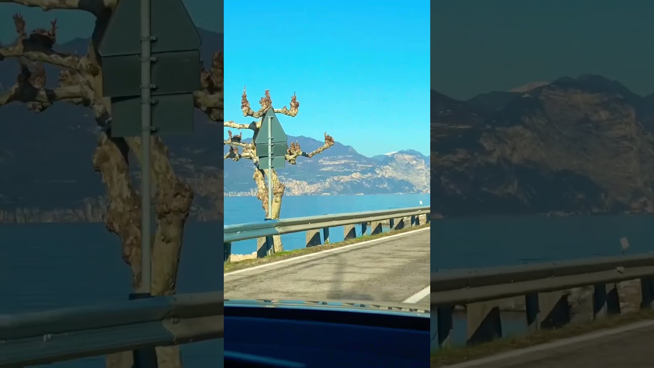 Driving Garda lake 
