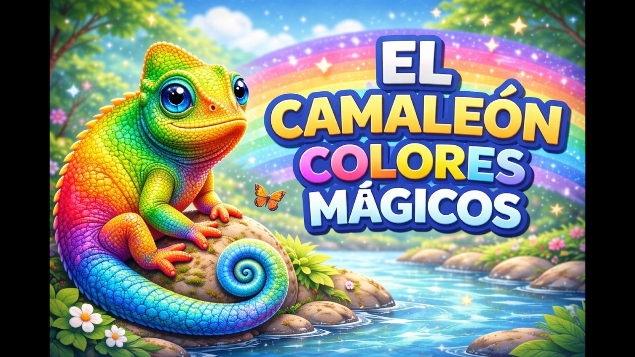🌈 Colores Mágicos del Camaleón | Canción para Niños