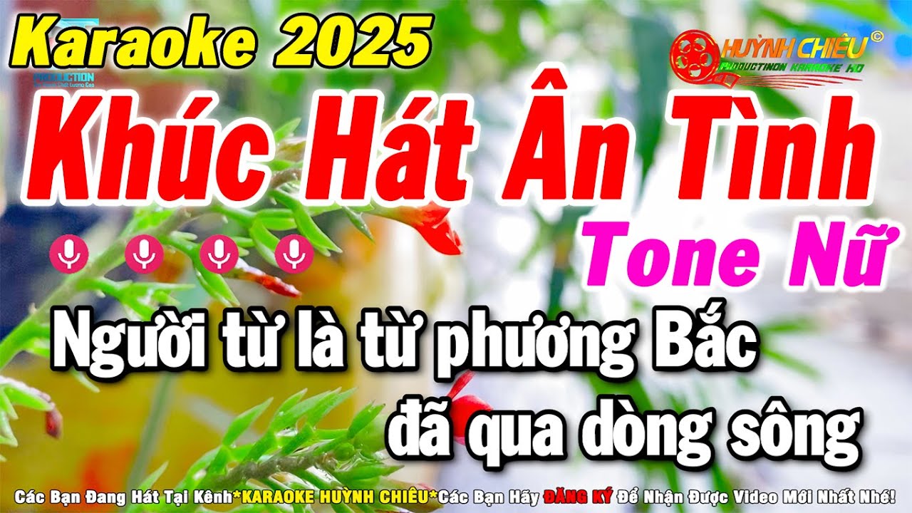 Karaoke Khúc Hát Ân Tình Tone Nữ Nhạc Sống Cha Cha || Karaoke Huỳnh Chiêu