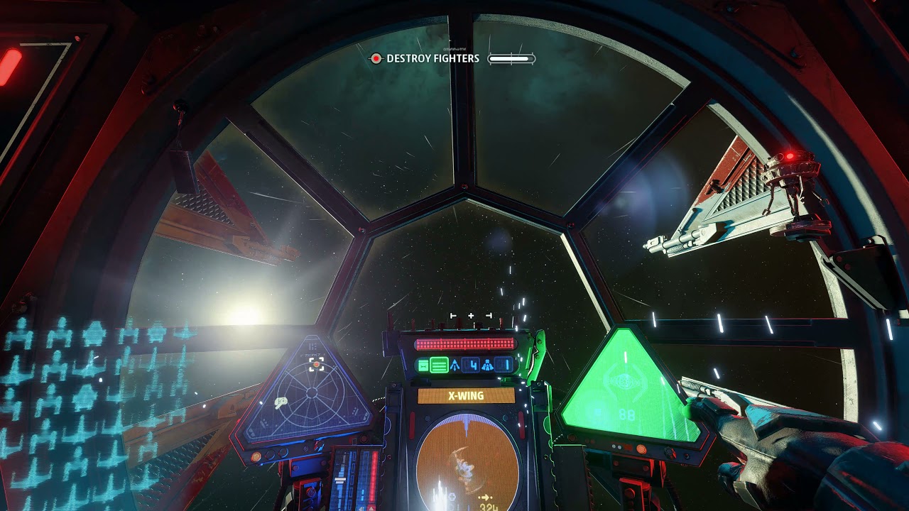 TIE Interceptor Ace decimates rebel squadron - Star Wars Squadrons cinematic