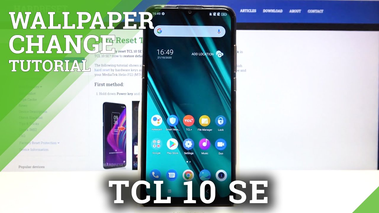 How to Refresh Display in TCL 10 SE - Change Wallpaper