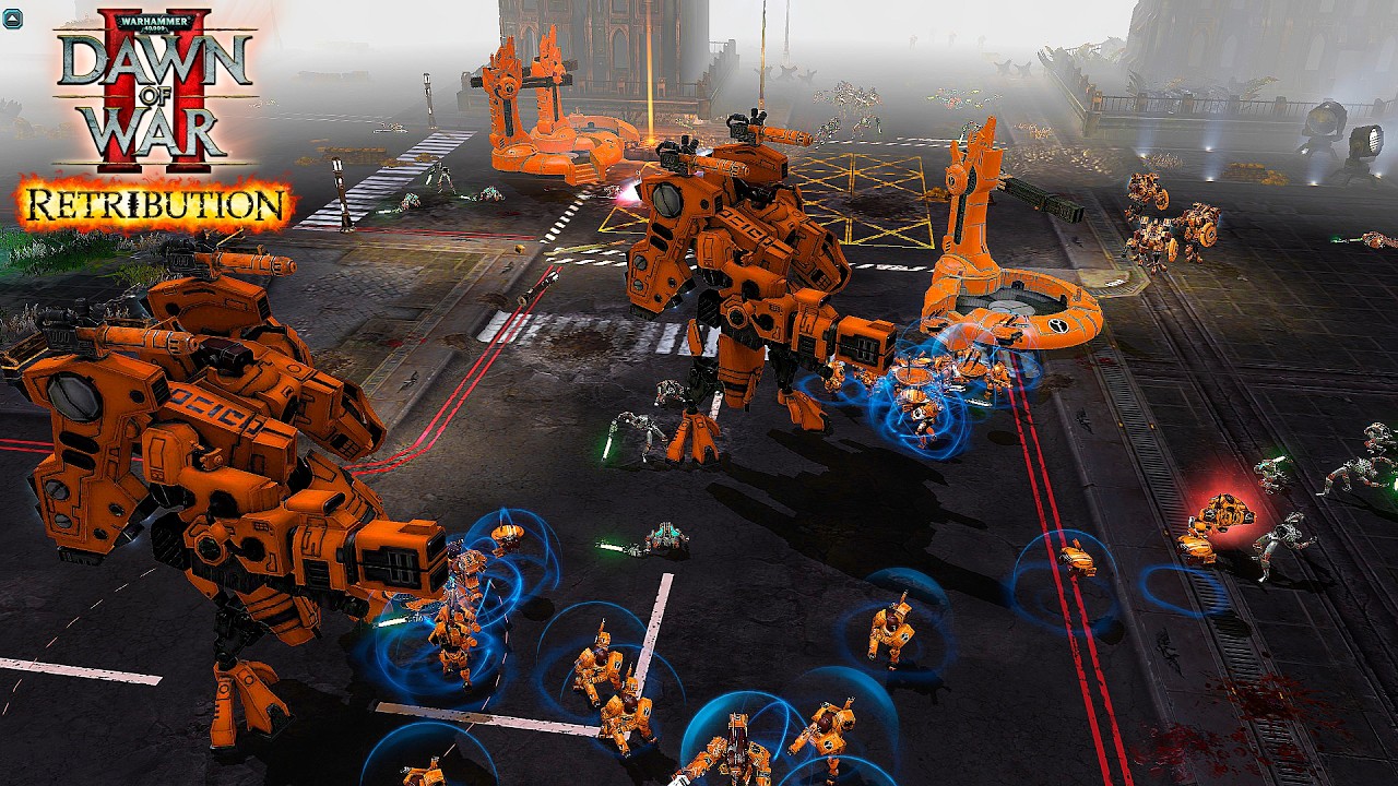 Tau vs Necrons | Warhammer 40,000: Dawn of War II | Codex Mod | No HUD Cinematic Battle