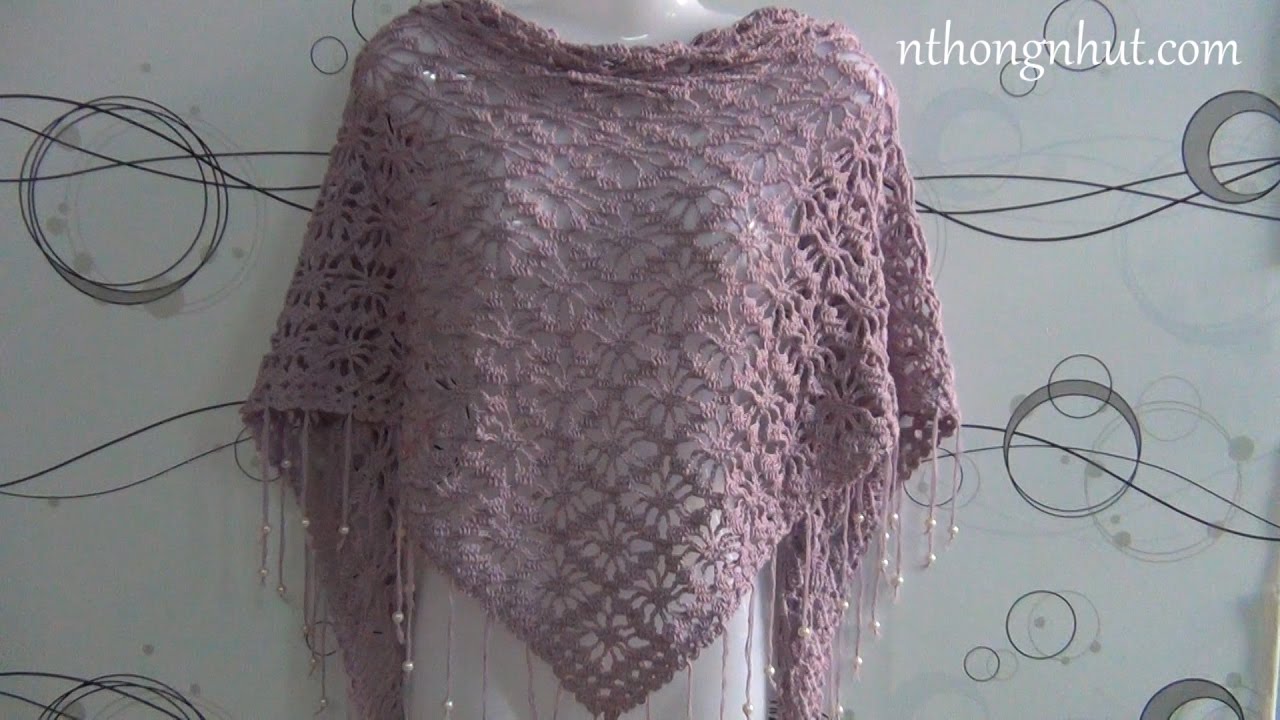 How to Crochet V scarf tutorial I Hướng dẫn móc khăn choàng chữ V họa tiết con nhện