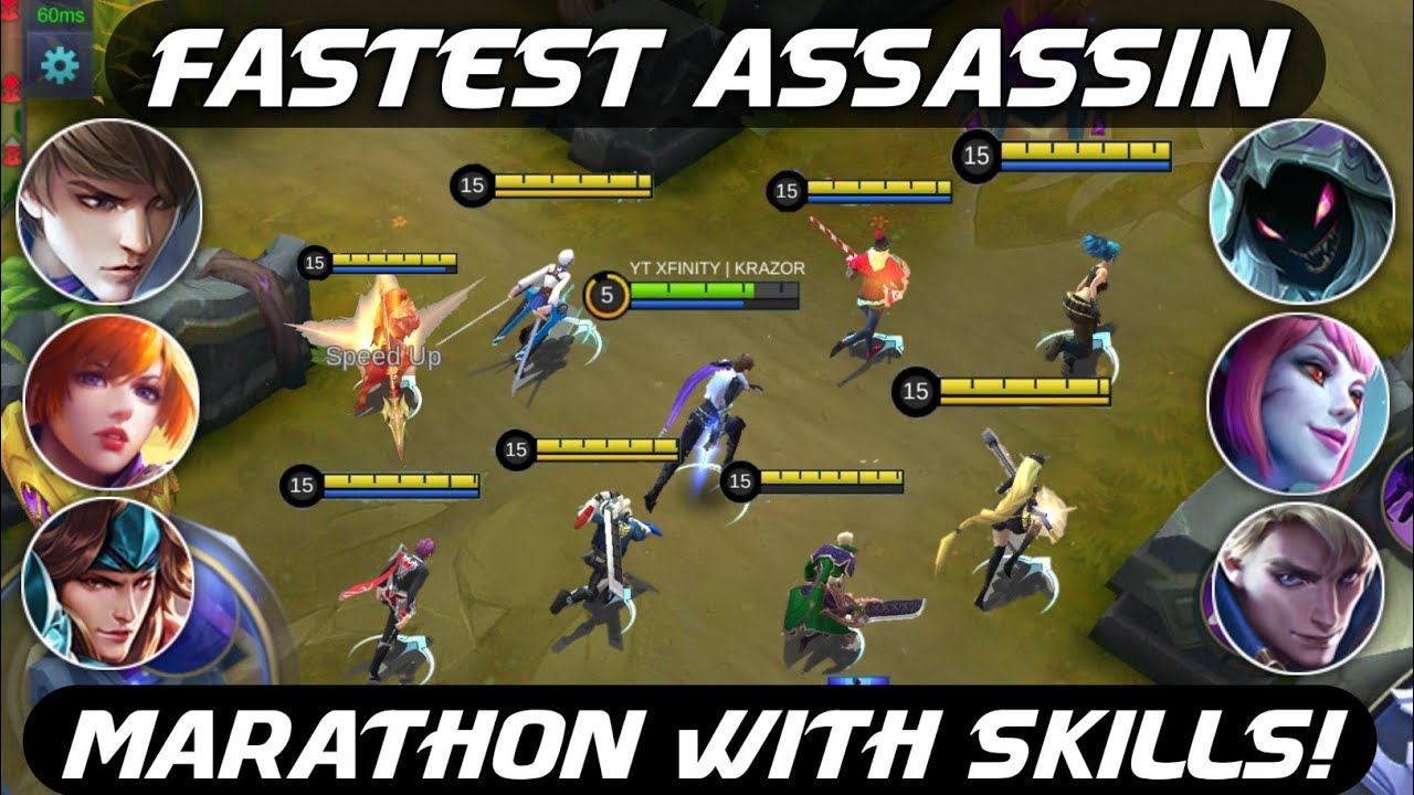 Fastest Assassin? Assassins Marathon Race With Skills! Assassins Running Tournament 2019!