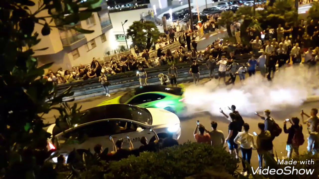 OMG c63 amg burn in Monaco