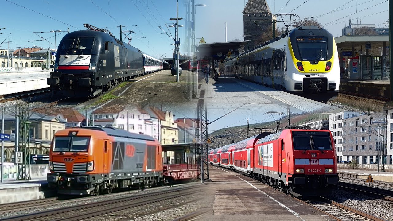 Esslingen (Neckar) | BR 145 / 182 + n-Wagen, 425, Diesel-Vectron, Talent-2 und mehr | Trainspotting