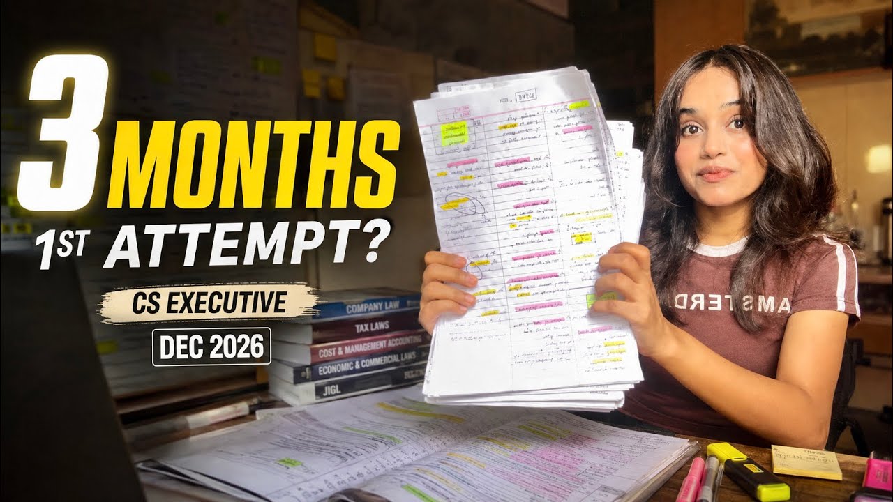 3 MONTHS. 3 TIPS. 1ST ATTEMPT 🔥 | CS Executive Dec 2026 | My strategy 