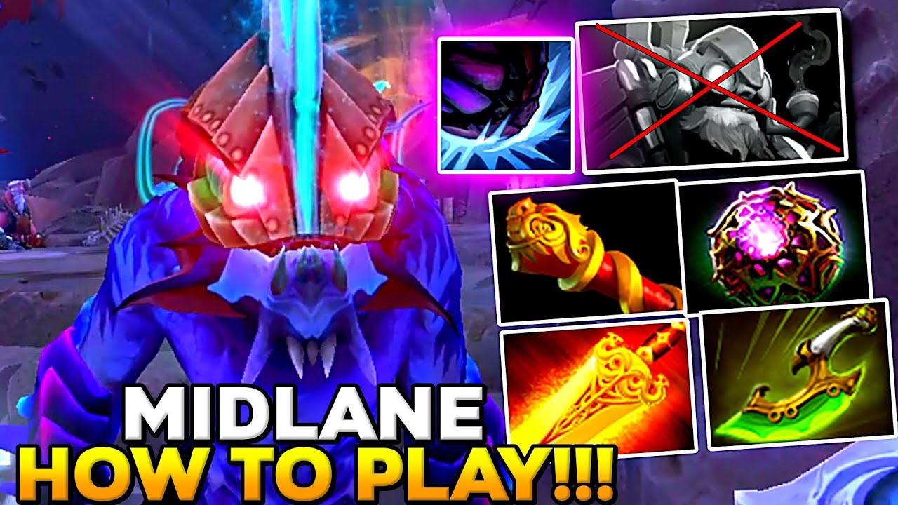 How to Play Midlane Slardar Octarine Core Cd Stun Time Epic Mega Creeps - Dota 2
