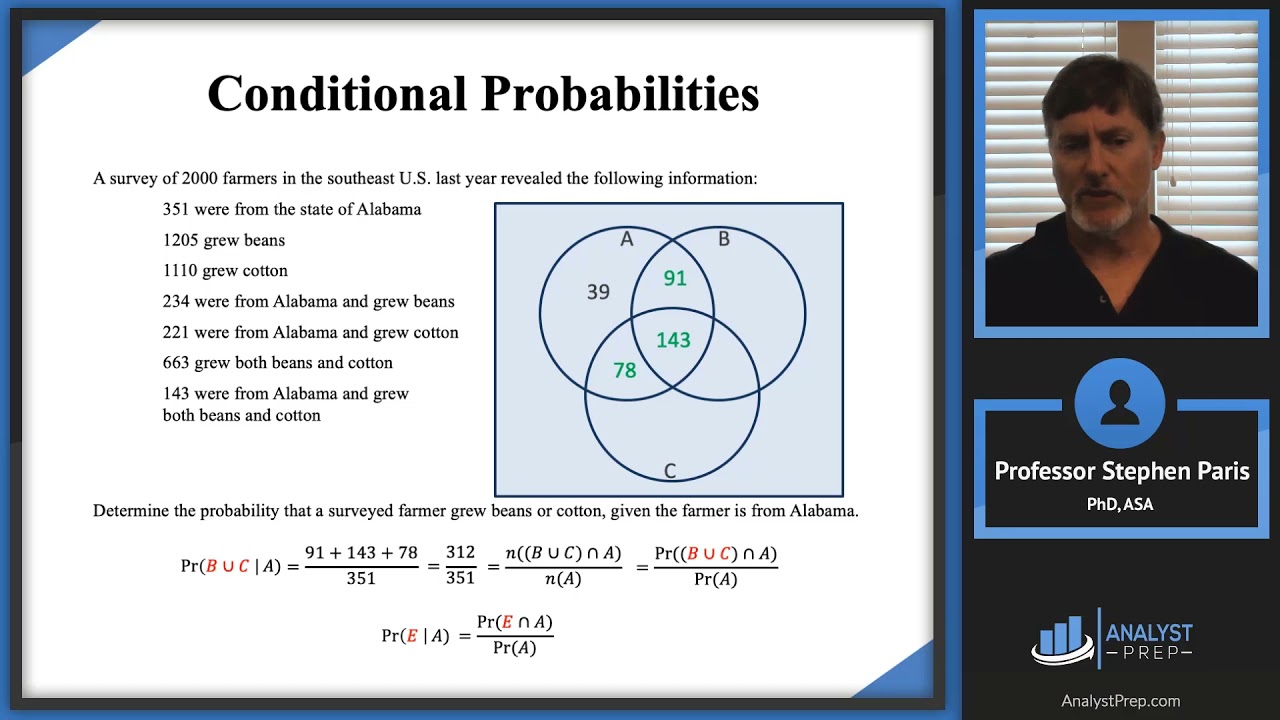 Conditional Probabilities (SOA Exam P – Probability – General Probability Module)
