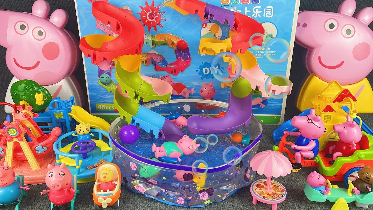 10 Minutes Satisfying with Unboxing Peppa Pig Swimming Pool Toys Review | ASMR 