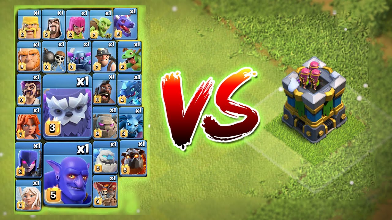 New Level Archer Tower vs All Max Troops | Clash of Clans | *Awesome Outcome*