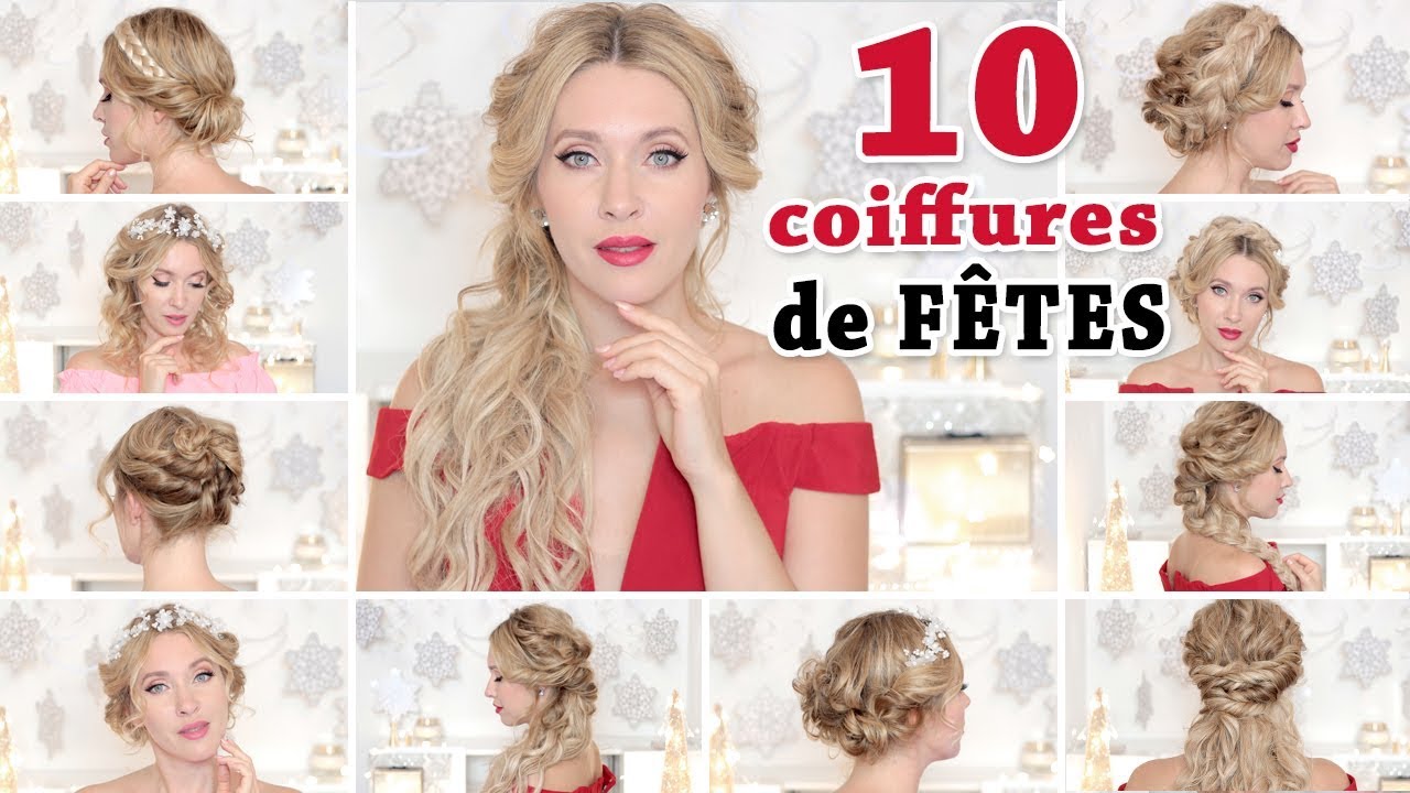 10 COIFFURES de SOIREE chic, MARIAGE, RENTREE SCOLAIRE ★ Tuto facile cheveux long, mi long, court