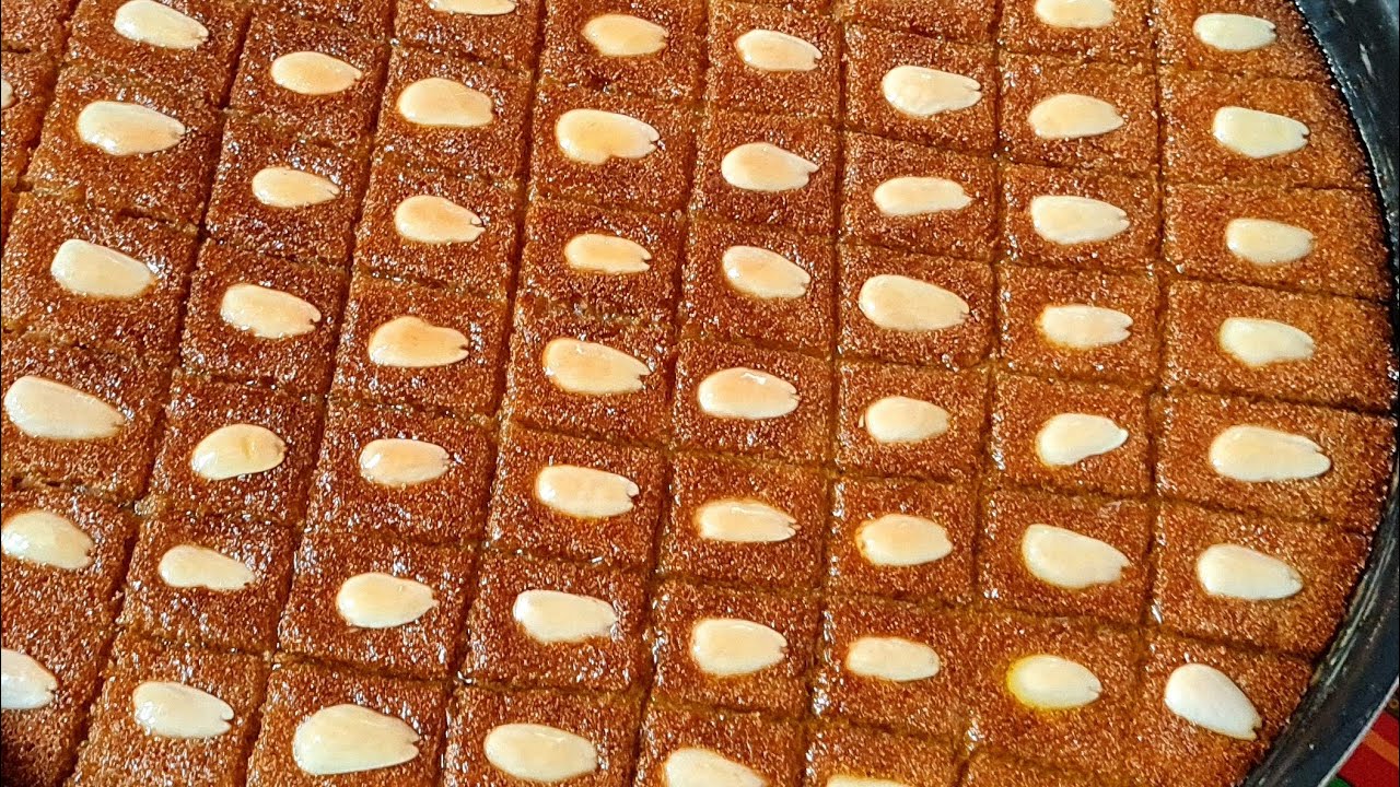 الهريسه الفلسطينيه بالماء وبدون زبادي وبأقل التكاليف والنتيجه غراااام