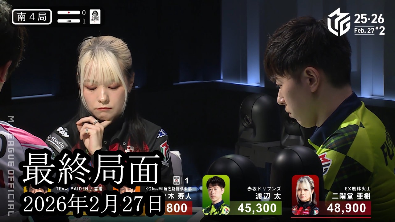 【最終局面】二階堂亜樹を追う渡辺太‼結末は如何に‼【麻雀の虎】