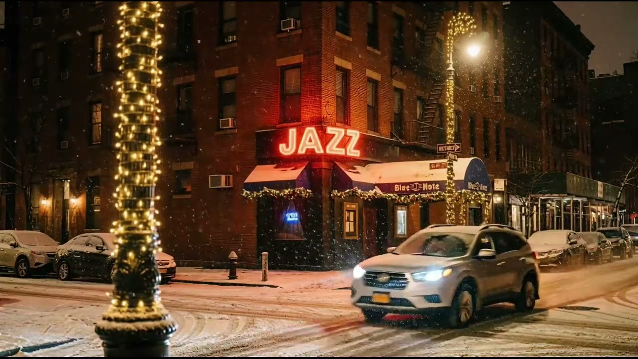 Christmas Jazz Night in NYC 🎄 Cozy Winter Jazz Ambience