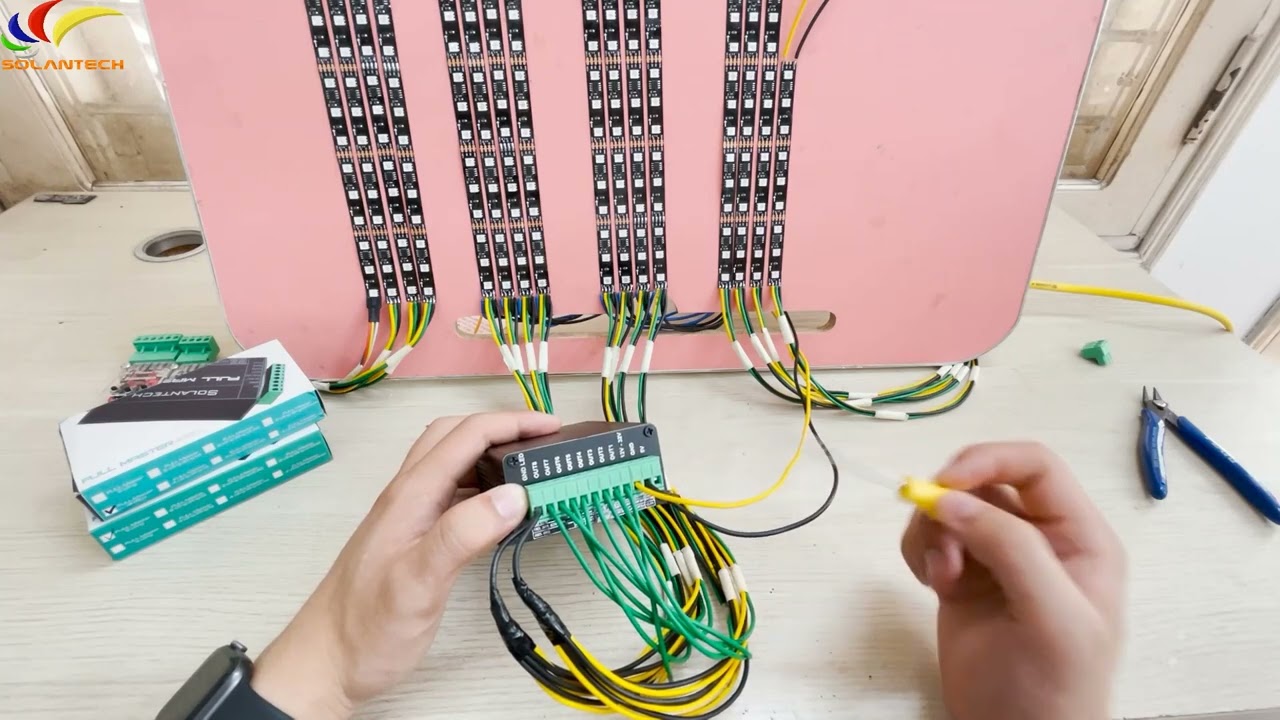 Đấu nối mạch Full Master 8 Cổng với led full