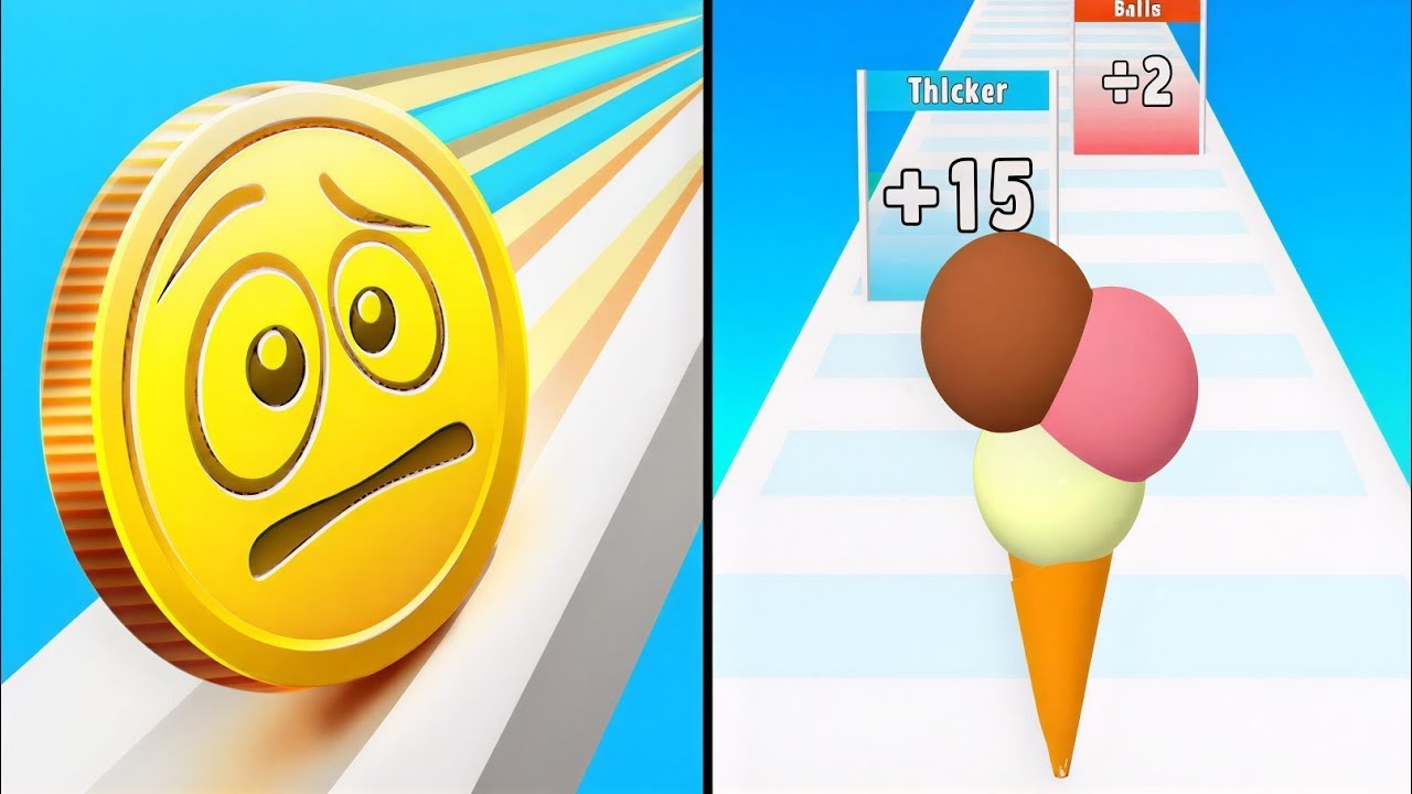 Coin Rush vs Ice Cream Rush - Max Levels Unlocked Speedrun Gameplay part#001