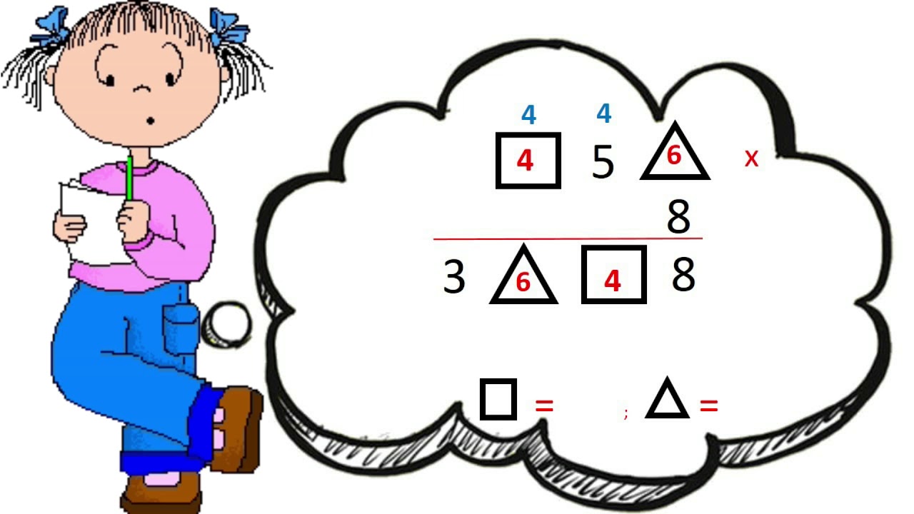 CRIPTOGRAMA NUMÉRICO DE MULTIPLICACIÓN- 4TO GRADO
