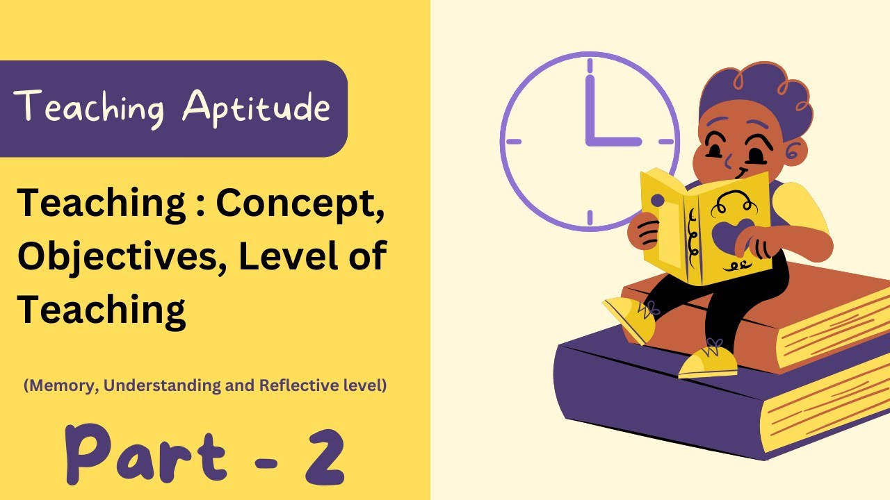 Teaching  Concept, Objectives, Level of Teaching Memory, Understanding and Reflective level - Part 2