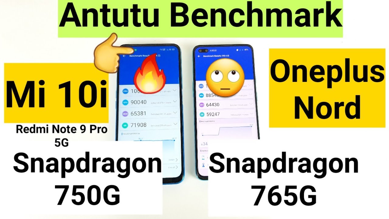 mi 10i vs oneplus nord antutu benchmark comparison which is best
