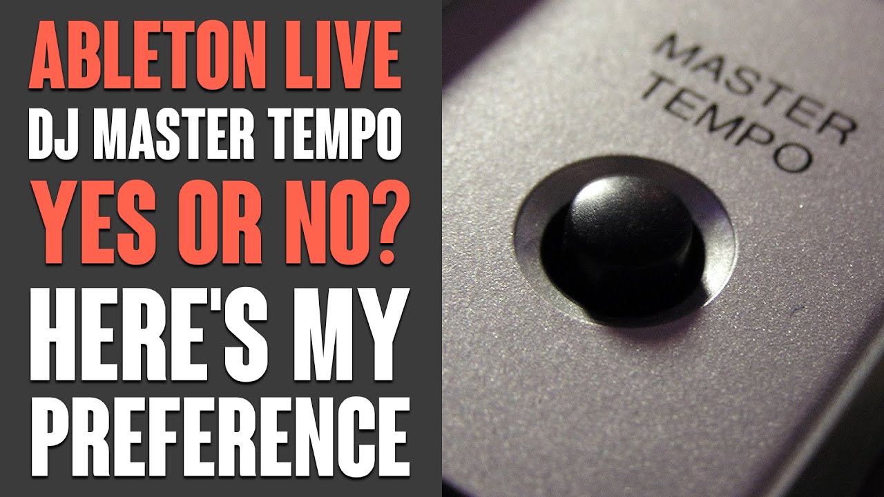 DJ Master Tempo - Yes Or No? Here's My Preference and Why