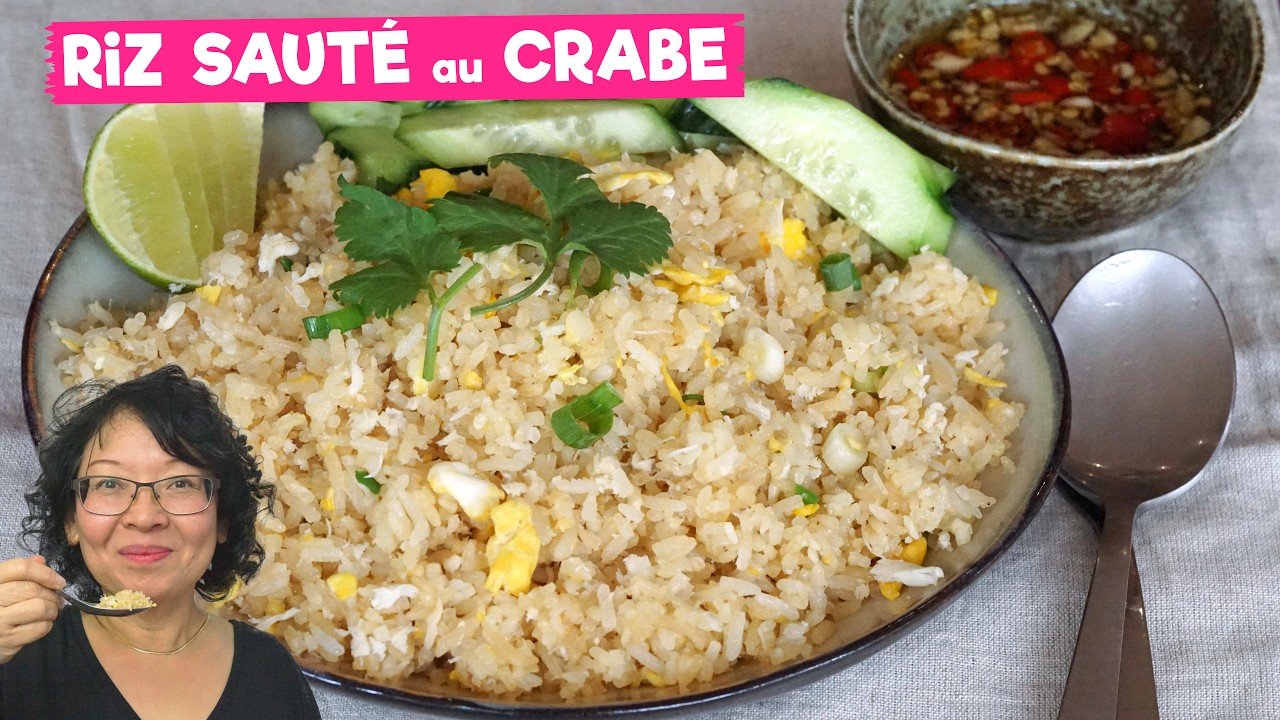 Riz Sauté au Crabe 🦀Crabe en boite pour un délicieux plat de fête ! Recette Thaïe 