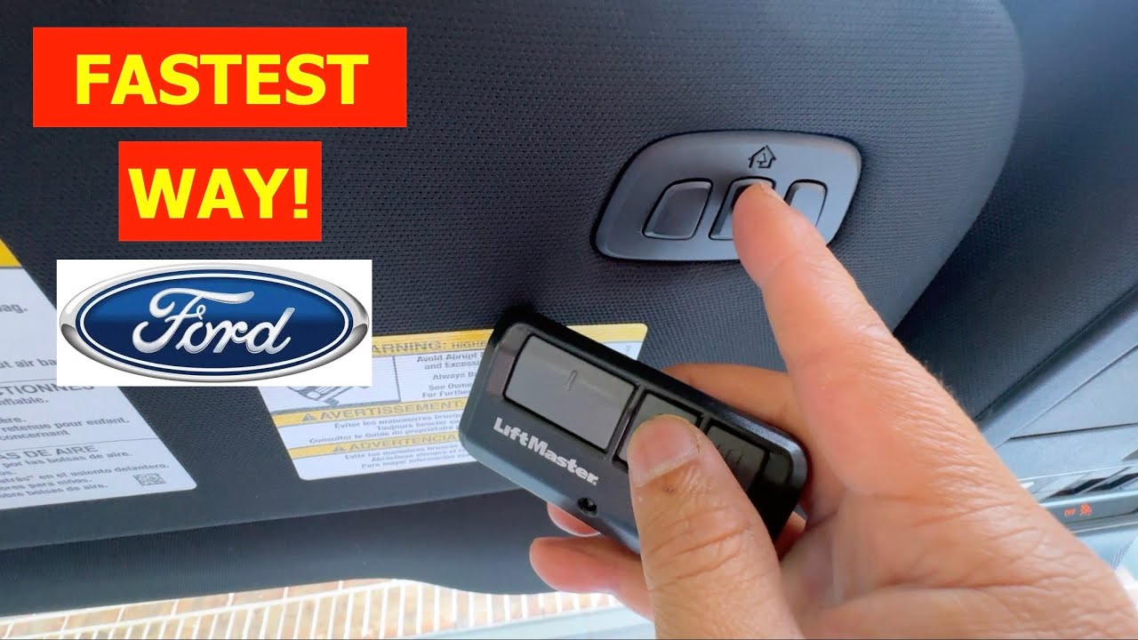 *FASTEST WAY* TO PROGRAM GARAGE DOOR OPENER FOR FORD F-150 or any FORD cars / trucks 2017+
