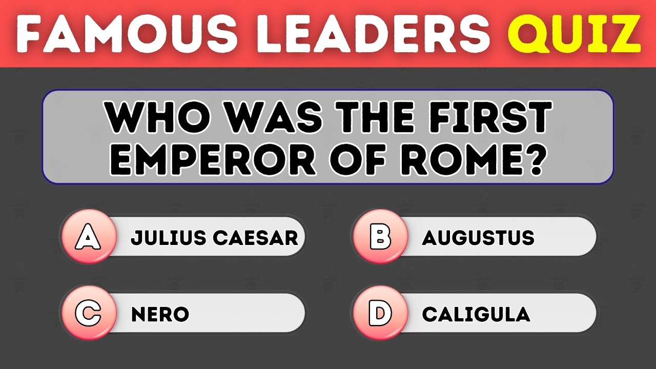 👔 Guess the Leader   History Quiz
