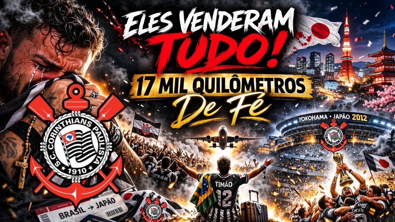 17 MIL KM DE FÉ 🙏🏽🏁 A História REAL da Fiel no Japão + Música que Arrepia | Corinthians Mundial 2012