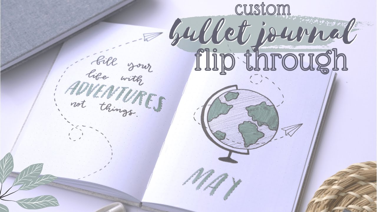CUSTOM BULLET JOURNAL FLIP THROUGH | 2021 Bullet Journal Flip Through | Etsy Custom Bullet Journal