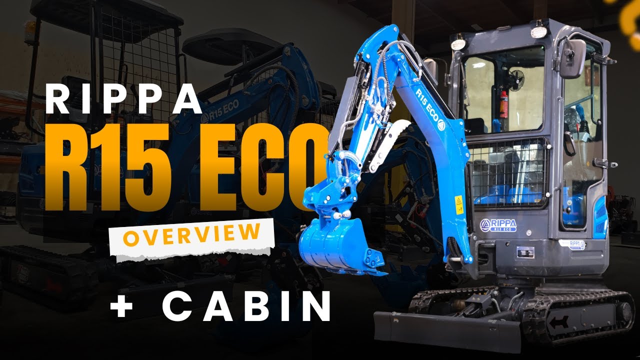 Rippa R15 Eco Enclosed Cab Kubota Diesel Excavator Overview | Best Seedling LLC