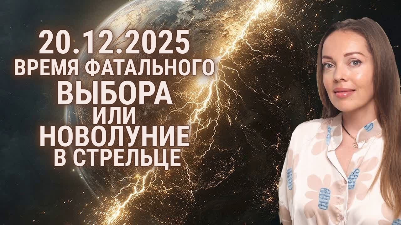 20 декабря 2025 - время фатального выбора или новолуние в Стрельце