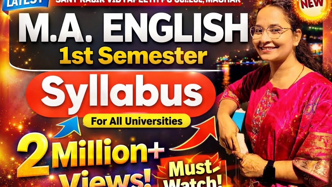 M.A English Syllabus 1 Semester 2025-26 By Renoo Pandey