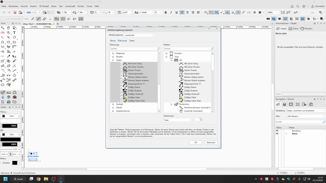 Vectorworks Plugins/Scipte in die Arbeitsumgebung einf&uuml;gen