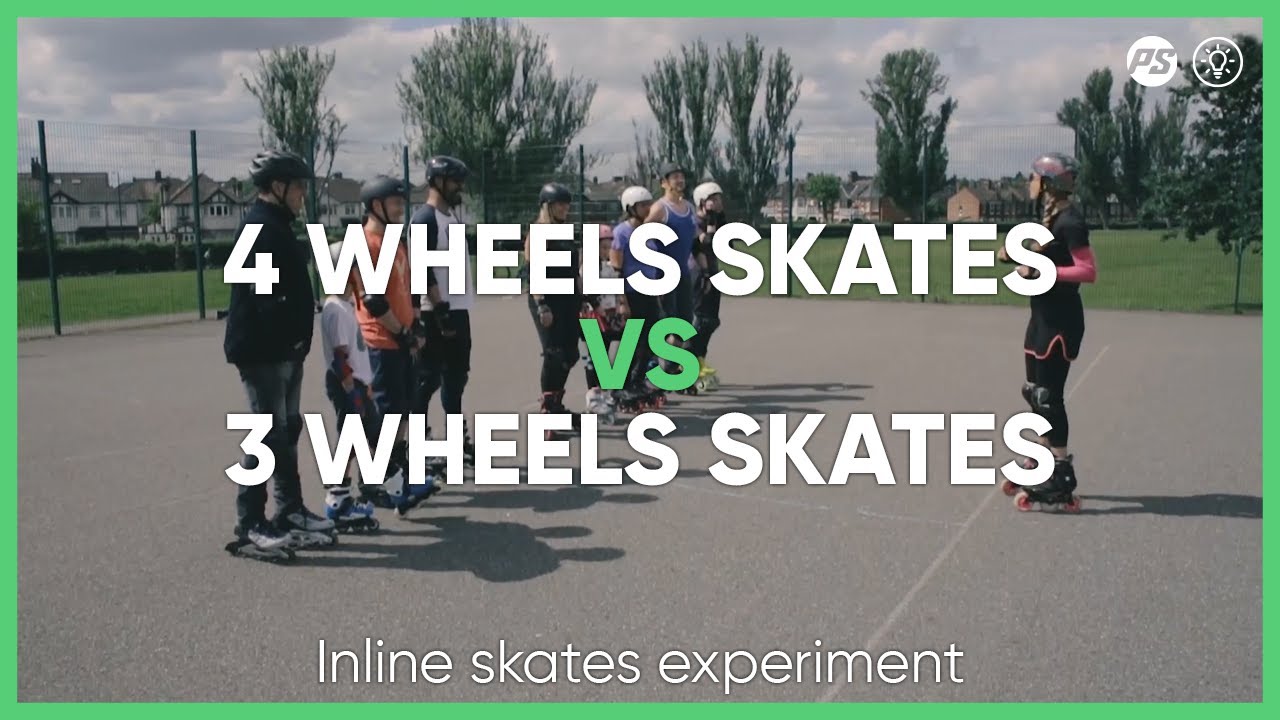 3 wheels VS 4 wheels - inline skates experiment