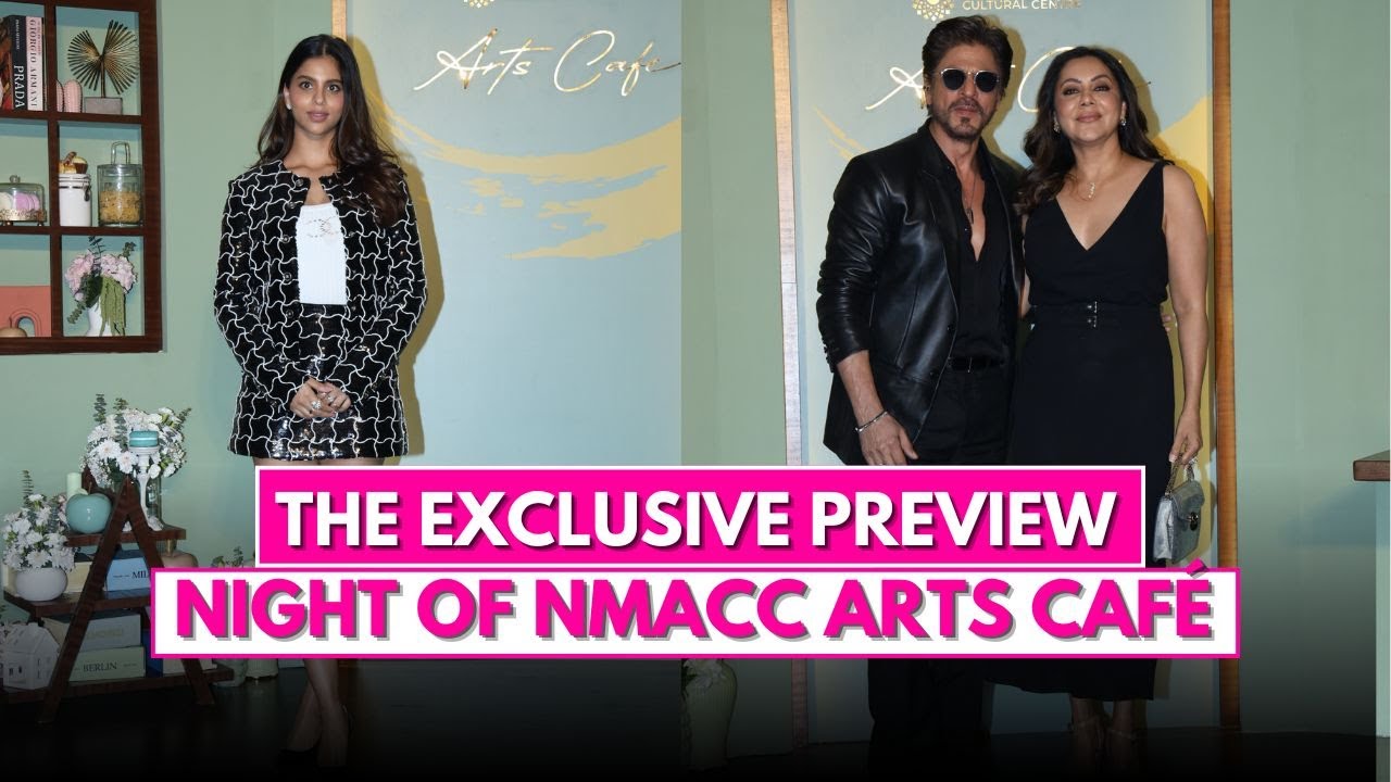 Shah Rukh Khan With Gauri Khan & Suhana Khan Grace The Exclusive Preview Night Of NMACC Arts Cafe
