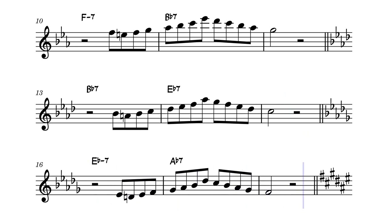 John Coltrane - Patterns (excerpt from the book of the same name) Sheet Music, Noten, partitura