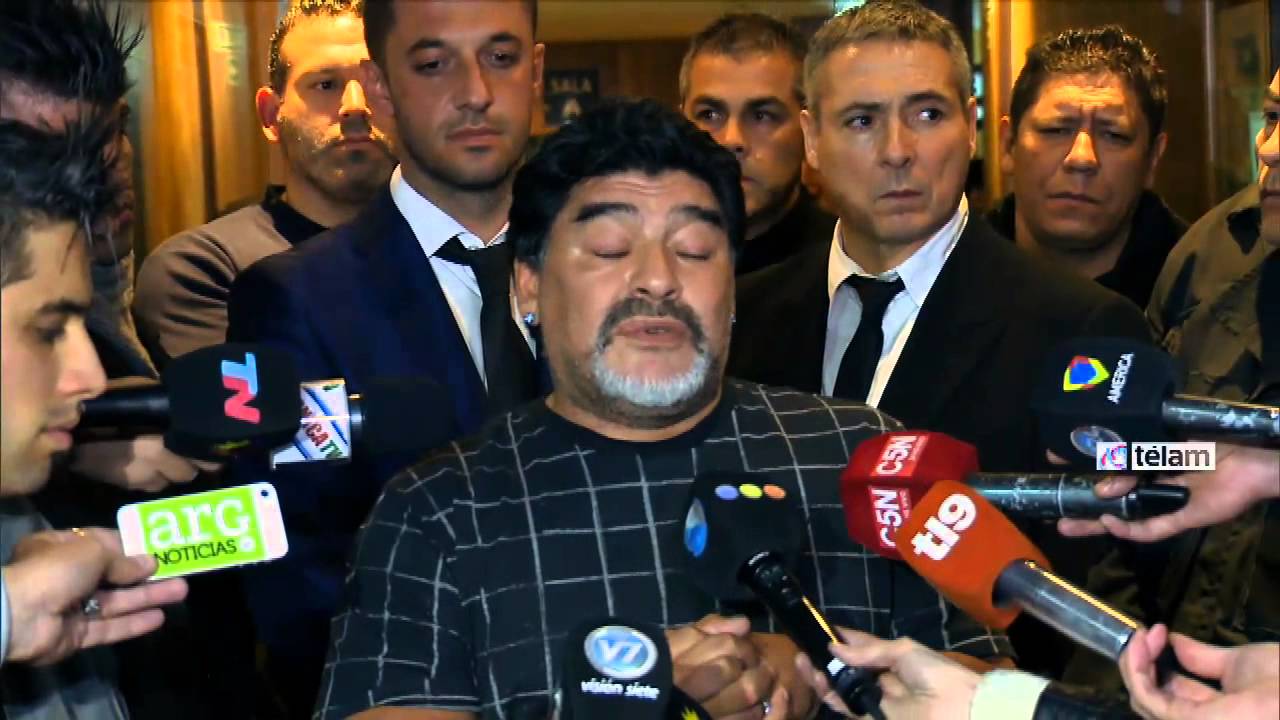 Las emotivas palabras de Maradona en el velatorio de su padre