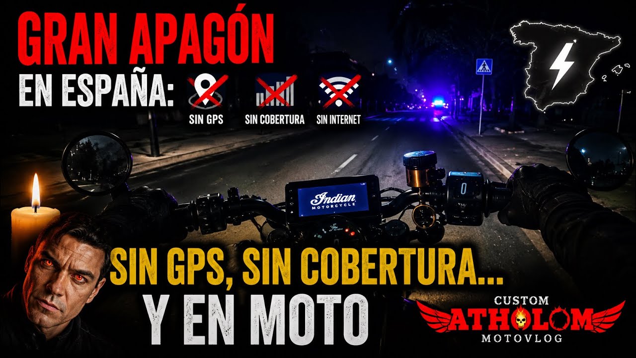 Gran Apagón en España: Sin GPS, Sin Cobertura… y en Moto 🕯️🏍️