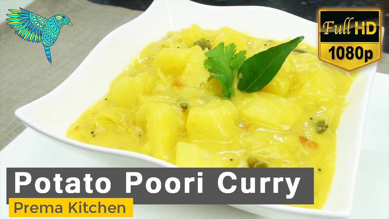 Poori Curry, Poori Masala, Aloo Ki Sabzi, Potato Onion Curry for Poori, Chapathi, Dosa
