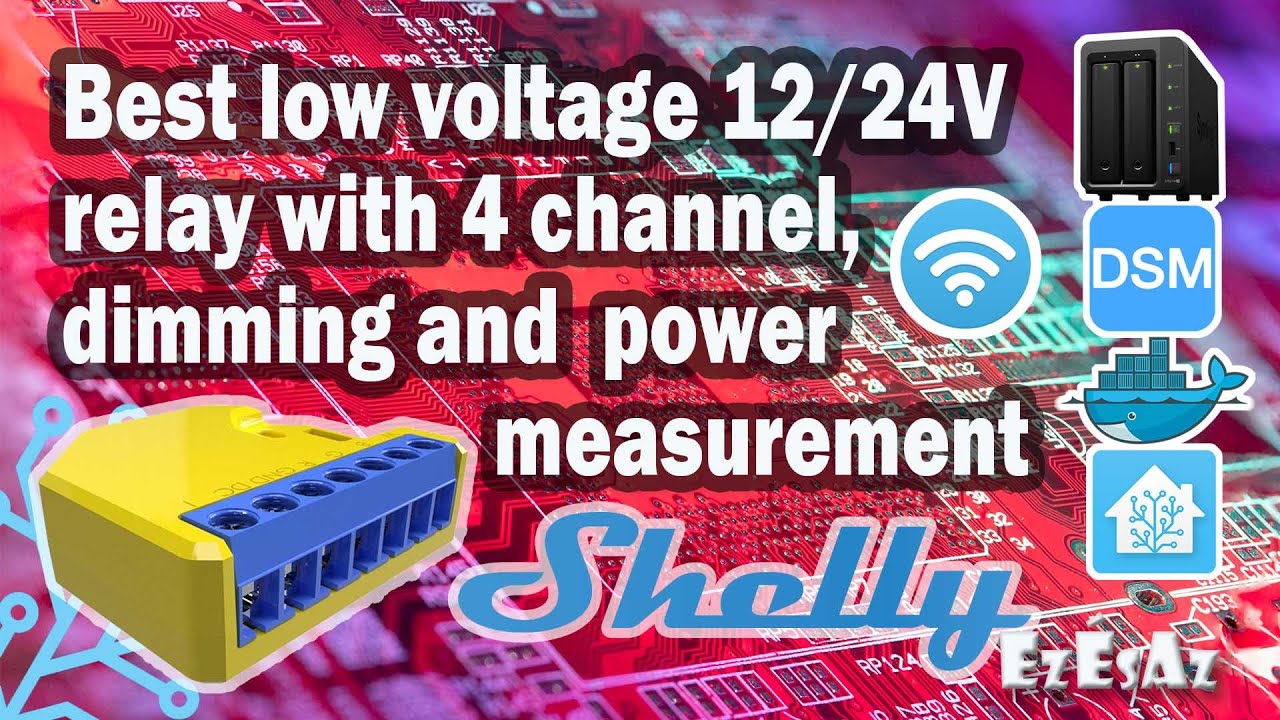 29 ShellyRGBW2 réle 12/24V üzemelési feszültséggel színes LED vagy 4 fehér LED vezérlésére