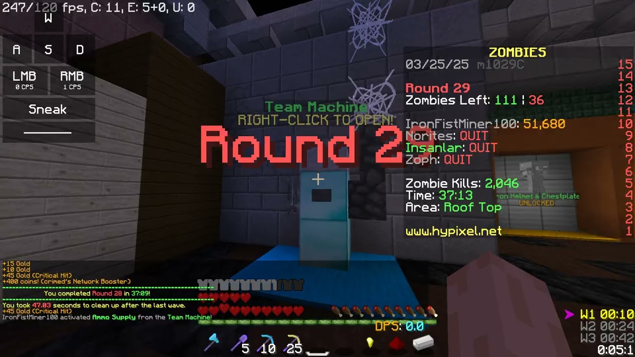 Hypixel Zombies Dead End RIP Solo 5th