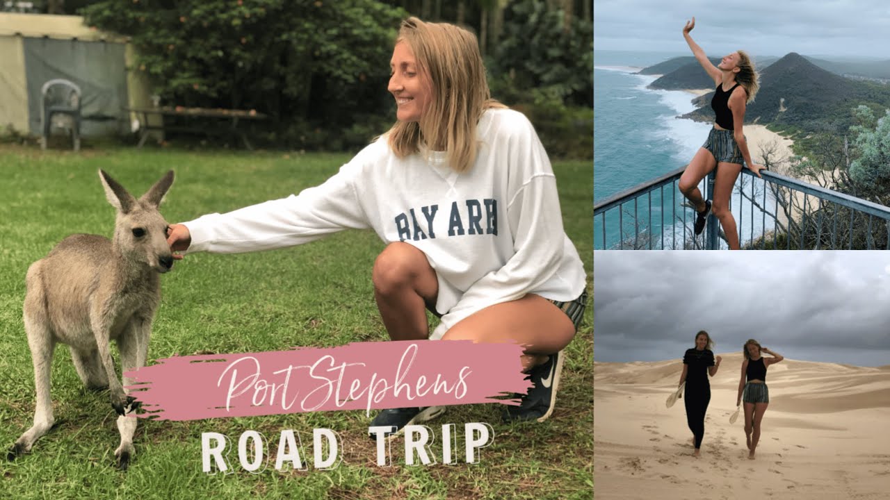 Port Stephens travel vlog || Sandboarding & Meeting Kangaroos!