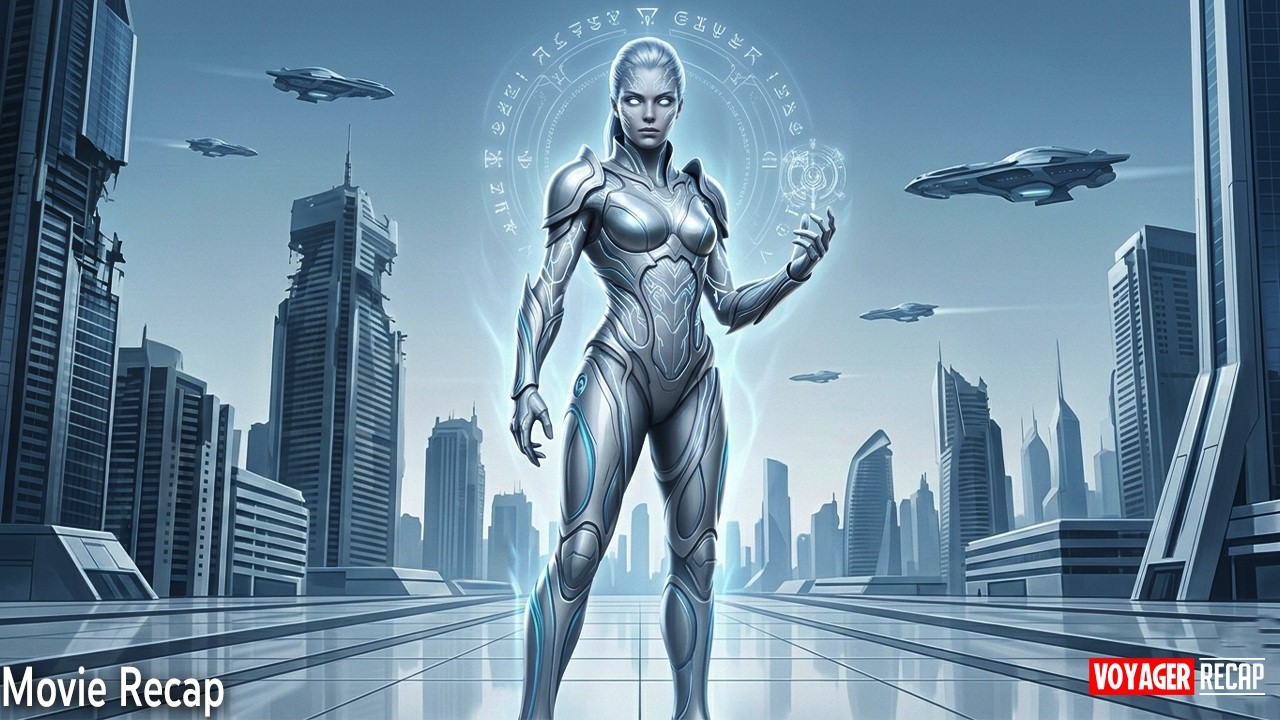 She is an alien. Who meant to protect us. Then she decide to destroy us.