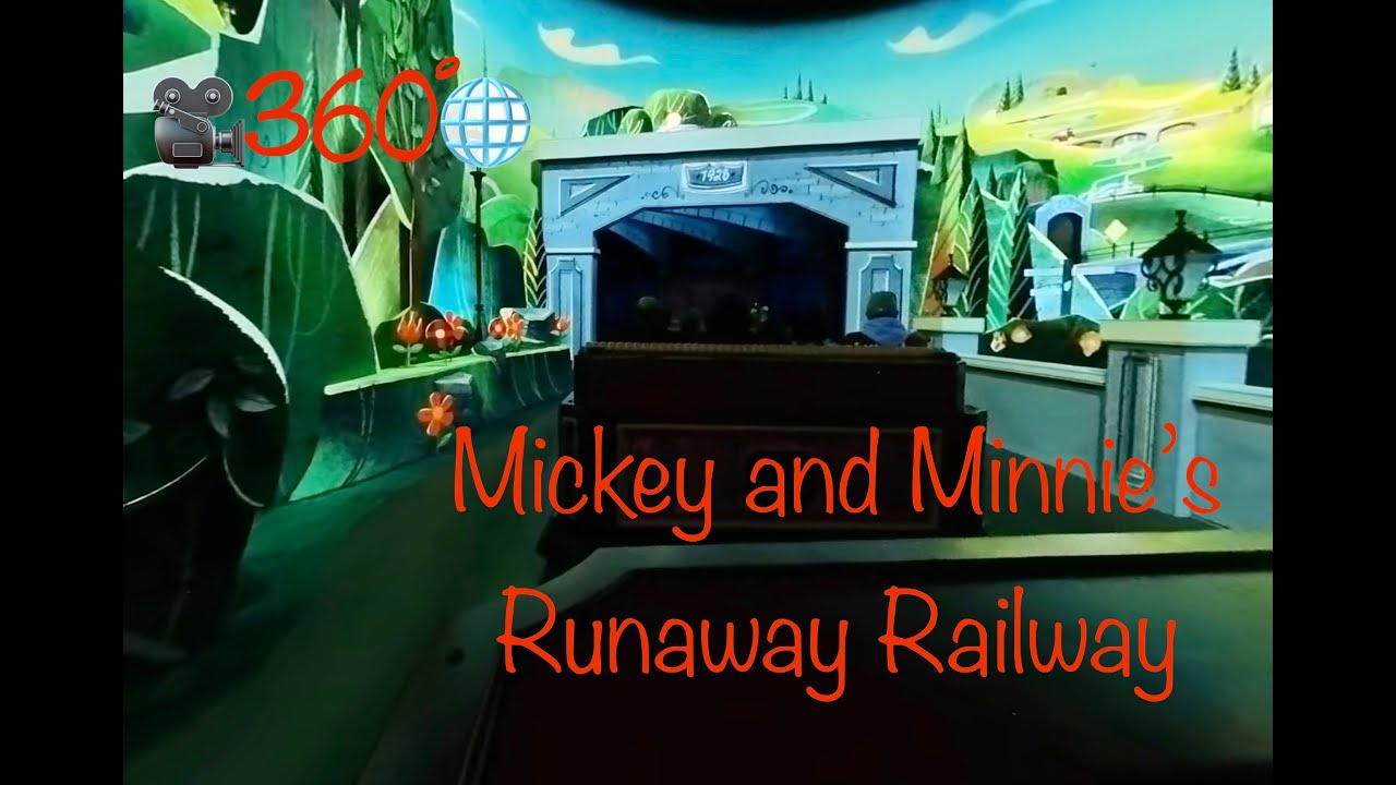 Mickey and Minnie's Runaway Railway 4k POV 360 Surround Video. Full Experience. Disneyland, Ca.