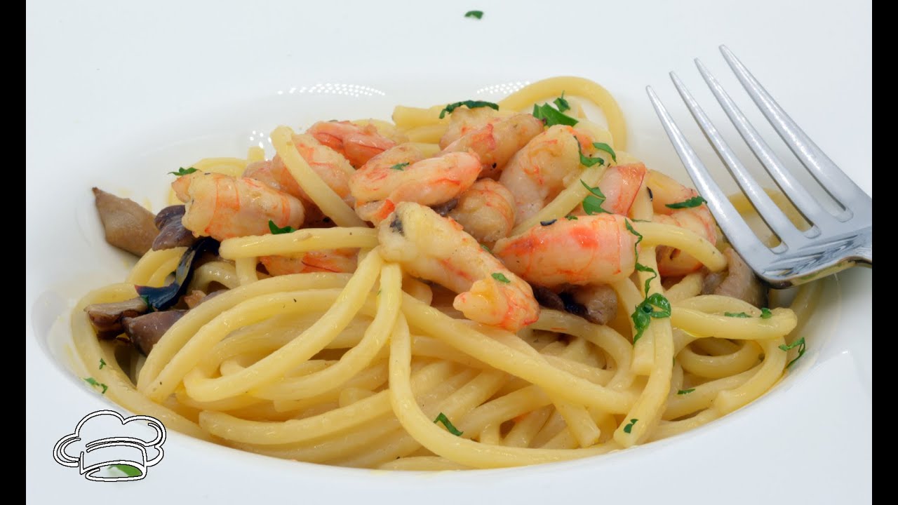 Como hacer pasta con gambas al ajillo picantes, receta fácil