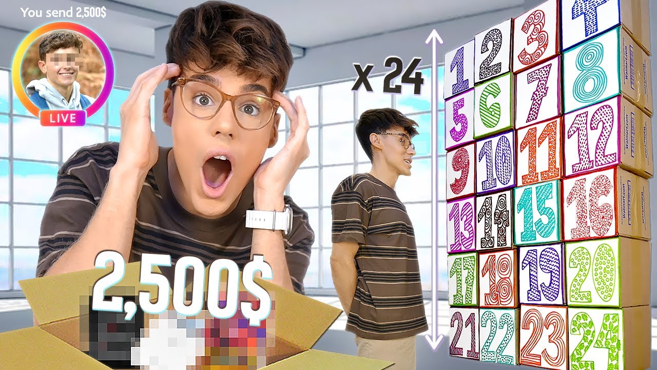 I Gave 2,500$ To a Subscriber For A Mystery Box Advent Calendar