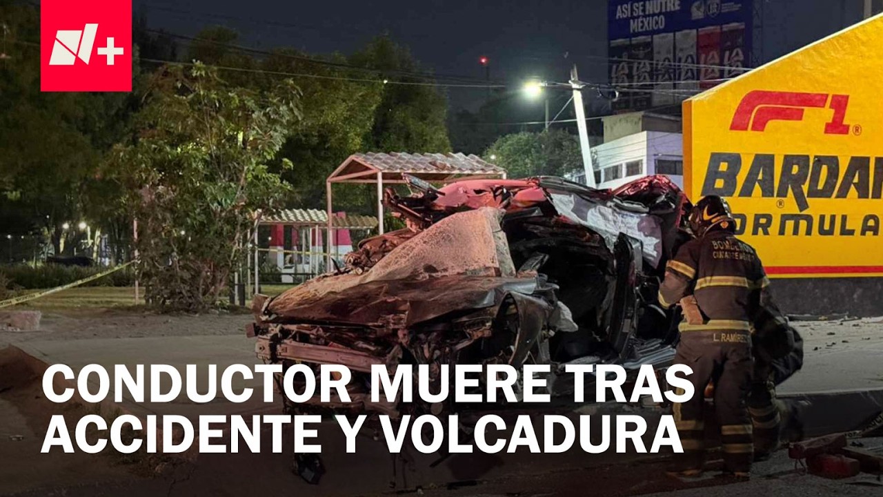 Accidente en Circuito Interior: Auto vuelca y conductor muere, CDMX - Las Noticias