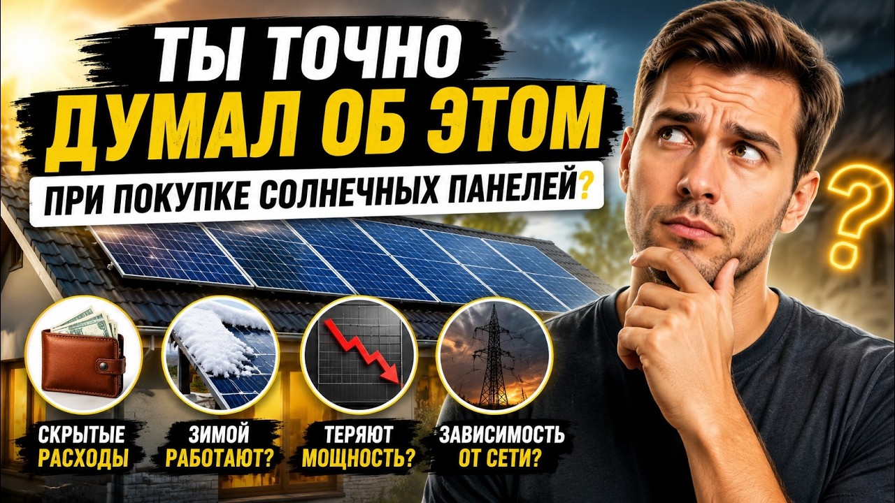 ТЫ ТОЧНО ДУМАЛ ОБ ЭТОМ ПРИ ПОКУПКЕ СОЛНЕЧНЫХ ПАНЕЛЕЙ???