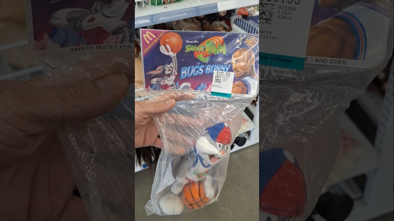 Vintage 1996 McDonalds Space Jam Bugs Bunny Plush plushie Collectible toy item #goldhunter137